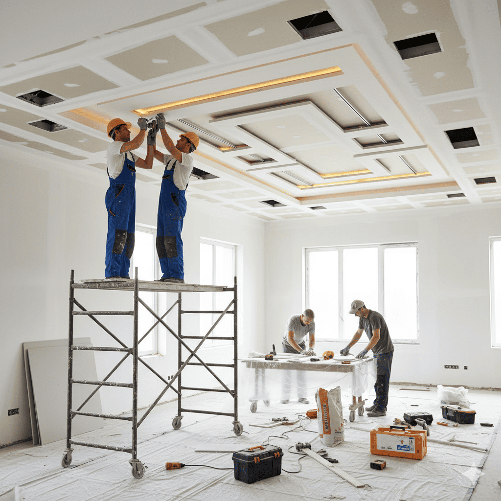 ديكورات جبس بورد باشكال مختلفة